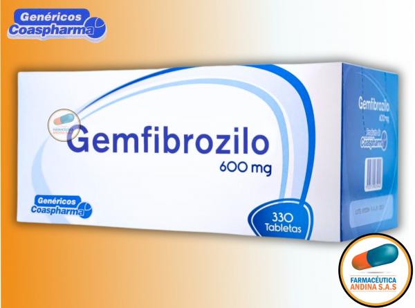 GEMFIBROZILO 600 MG CAJA X 330 TABLETAS COASPHARMA