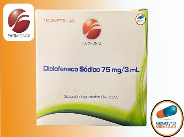 Diclofenaco Ampollas Mg Ml Caja X Ampollas Farmioni