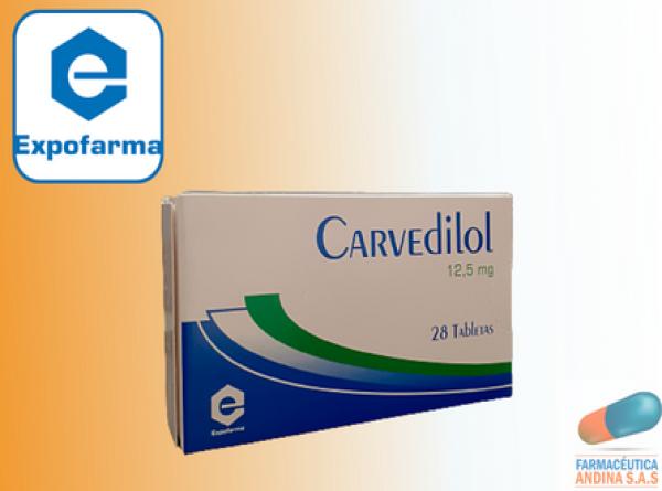 CARVEDILOL 12.5 MG CJX 28 TAB EXPOFARMA