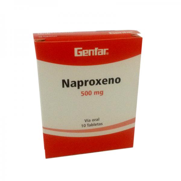 NAPROXENO 500 MG CAJA X 10 TAB GENFAR