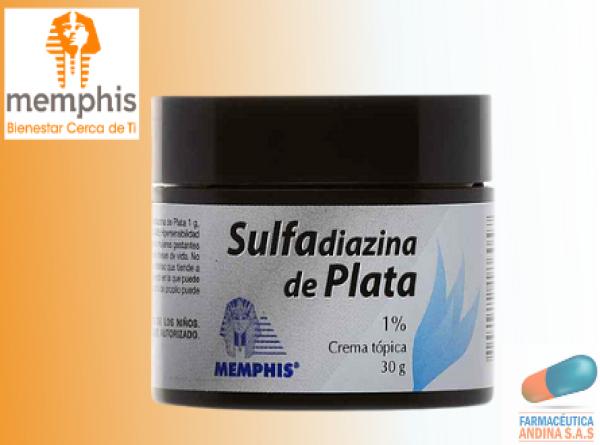 SULFADIAZINA DE PLATA 1%CREMA POTEX30MEM